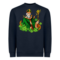 Navy st patricks and horseshoes with shamrocks Heavyweight Sweatshirt - AdoDesignShop