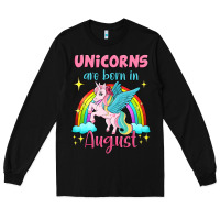 Black unicorns are born in august Long Sleeve Tee - Jasminsmagicworld