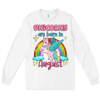 White unicorns are born in august Long Sleeve Tee - Jasminsmagicworld
