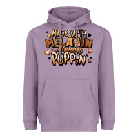 Lavender made with melanin always poppin' Heavyweight Hoodie - LillyAllenDesigns