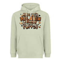 Matcha made with melanin always poppin' Heavyweight Hoodie - LillyAllenDesigns