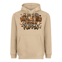 Mushroom made with melanin always poppin' Heavyweight Hoodie - LillyAllenDesigns