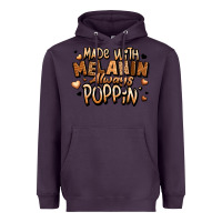 Plum made with melanin always poppin' Heavyweight Hoodie - LillyAllenDesigns
