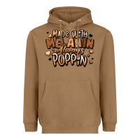 Toasted Coconut made with melanin always poppin' Heavyweight Hoodie - LillyAllenDesigns