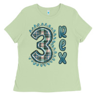 Matcha 3 rex green dinosaur Ladies Tee - MaliasSmallBusiness