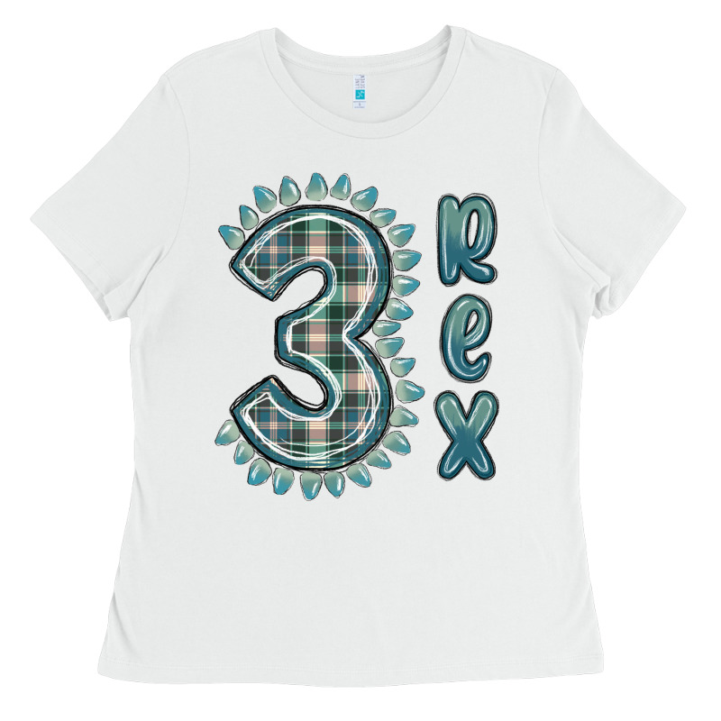 3 Rex Green Dinosaur Ladies Tee by MaliasSmallBusiness | Teevron