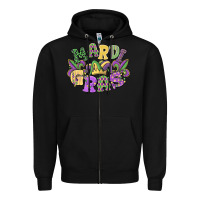 Black mardi gras Zipper Hoodie - MaliasSmallBusiness