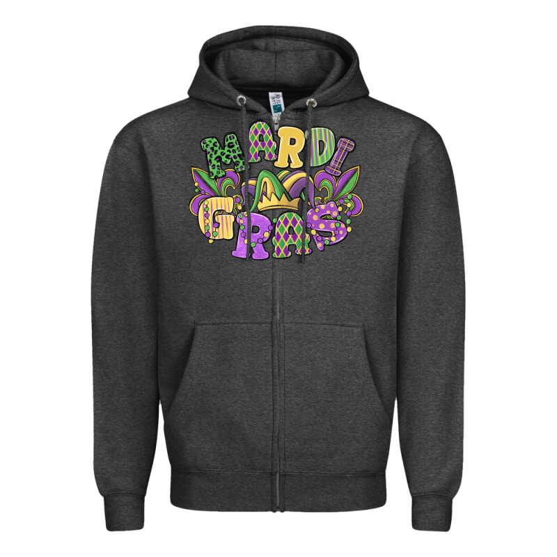 Mardi Gras Zipper Hoodie by MaliasSmallBusiness | Teevron