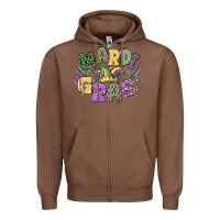 Chestnut mardi gras Zipper Hoodie - MaliasSmallBusiness
