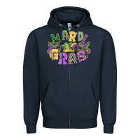 Navy mardi gras Zipper Hoodie - MaliasSmallBusiness