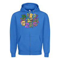 True Royal mardi gras Zipper Hoodie - MaliasSmallBusiness