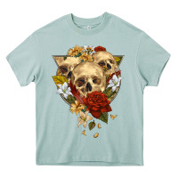 Arona Triangle Flower Skeletons Heavy Core Tee - RanaPortraitStore