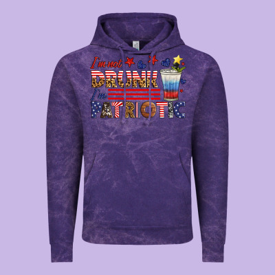 I'm Not Drunk I'm Patriotic Vintage Hoodie Designed By Hra Design Shop