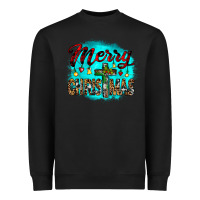Black merry christmas wood slice ornament Heavyweight Sweatshirt - JahusDesignShop
