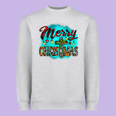 Merry Christmas Wood Slice Ornament Heavyweight Sweatshirt Designed By Jahusdesignshop