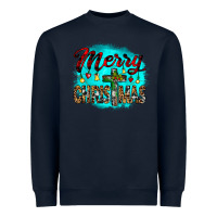 Navy merry christmas wood slice ornament Heavyweight Sweatshirt - JahusDesignShop