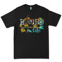Black western rodeo bullfighter  life turquoise's gemstones arrow sunflowers Premium Tee - BarkalooDesign