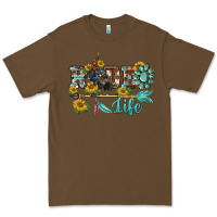 Cacao western rodeo bullfighter  life turquoise's gemstones arrow sunflowers Premium Tee - BarkalooDesign