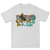 Dove Grey western rodeo bullfighter  life turquoise's gemstones arrow sunflowers Premium Tee - BarkalooDesign