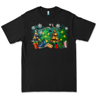 Black christmas trees with hockey Premium Tee - Zillion Design Studio