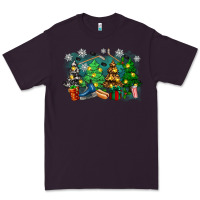 Plum christmas trees with hockey Premium Tee - Zillion Design Studio
