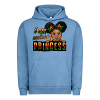 Pigment Pebble Blue i am melanin princess black peekaboo Urban Hoodie - CowGirlArtShop