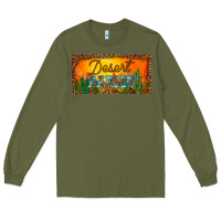 Army Green western desert darlin sunset cactus leopard serape   license plate tem Long Sleeve Tee - BarkalooDesign