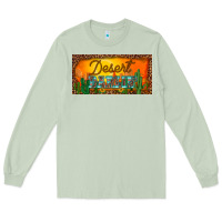 Matcha western desert darlin sunset cactus leopard serape   license plate tem Long Sleeve Tee - BarkalooDesign