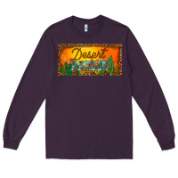 Plum western desert darlin sunset cactus leopard serape   license plate tem Long Sleeve Tee - BarkalooDesign