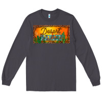 Smoke western desert darlin sunset cactus leopard serape   license plate tem Long Sleeve Tee - BarkalooDesign