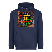 Navy black history month Heavyweight Hoodie - LillyAllenDesigns