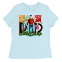 Baby Blue a sons first hero a daughters first love Ladies Tee - JahusDesignShop