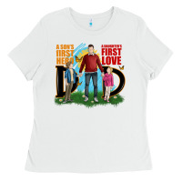 White a sons first hero a daughters first love Ladies Tee - JahusDesignShop