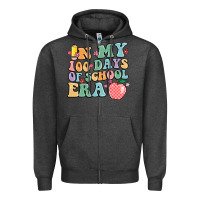 Charcoal Heather in my 100 days of school era Zipper Hoodie - MaliasSmallBusiness