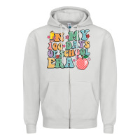 Dove Grey in my 100 days of school era Zipper Hoodie - MaliasSmallBusiness