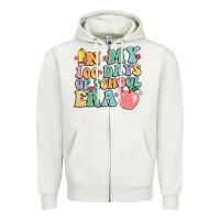 Oatmeal Heather in my 100 days of school era Zipper Hoodie - MaliasSmallBusiness