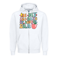 White in my 100 days of school era Zipper Hoodie - MaliasSmallBusiness