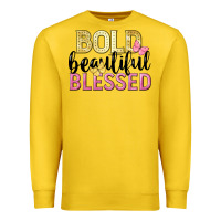 Lemon bold beautiful blessed Premium Sweatshirt - LillyAllenDesigns