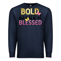Navy bold beautiful blessed Premium Sweatshirt - LillyAllenDesigns