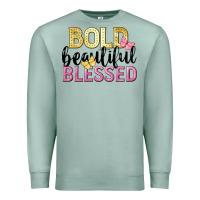 Seafoam bold beautiful blessed Premium Sweatshirt - LillyAllenDesigns