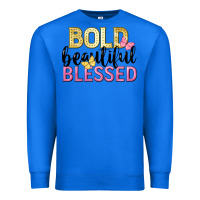 True Royal bold beautiful blessed Premium Sweatshirt - LillyAllenDesigns