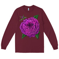 Burgundy Celestial Rose Long Sleeve Tee - LillyAllenDesigns