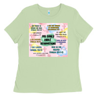 Matcha daily bible affirmations Ladies Tee - MaliasSmallBusiness