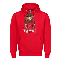 Red softball mom Zipper Hoodie - MaliasSmallBusiness