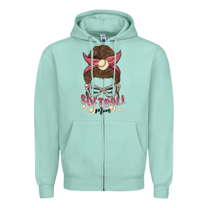 Softball Mom Zipper Hoodie by MaliasSmallBusiness | Teevron