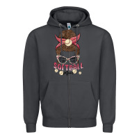 Smoke softball mom Zipper Hoodie - MaliasSmallBusiness