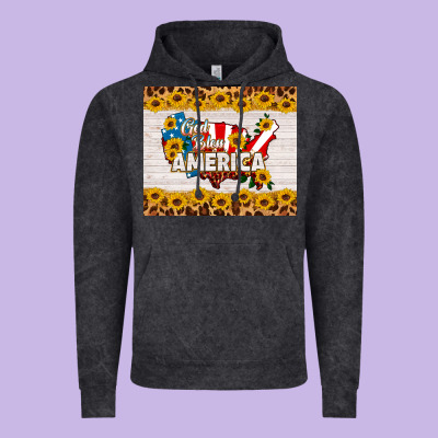 God Bless America Vintage Hoodie Designed By Hra Design Shop