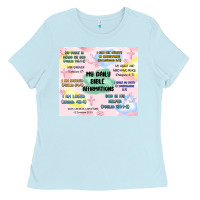 Baby Blue daily bible affirmations Ladies Tee - MaliasSmallBusiness