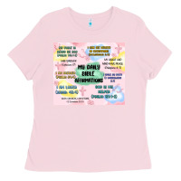 Bubblegum Pink daily bible affirmations Ladies Tee - MaliasSmallBusiness