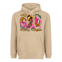With God All Things Are Possible Black Woman Heavyweight Hoodie | Teevron